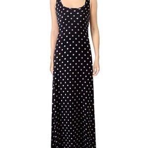 Doublju Black and White Polka Dot Maxi Sundress
